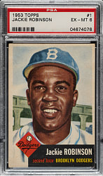 1953 Topps #1 Jackie Robinson PSA EX-MT 6