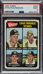 1965 Topps #526 Jim "Catfish" Hunter Rookie PSA MINT 9
