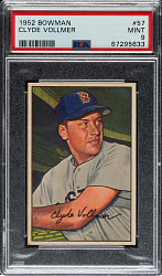 1952 Bowman #57 Clyde Vollmer PSA MINT 9