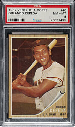 1962 Topps Venezuelan #40 Orlando Cepeda PSA NM-MT 8