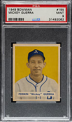 1949 Bowman #155 Mickey Guerra PSA MINT 9