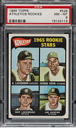 1965 Topps #526 Jim "Catfish" Hunter Rookie PSA NM-MT 8
