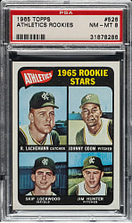 1965 Topps #526 Jim "Catfish" Hunter Rookie PSA NM-MT 8