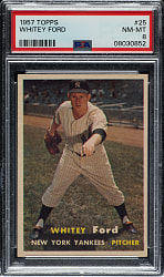 1957 Topps #25 Whitey Ford PSA NM-MT 8