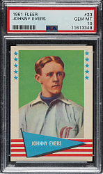 1961 Fleer All-Time Greats #23 Johnny Evers PSA GEM MINT 10