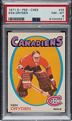 1971-1972 O-Pee-Chee Hockey #45 Ken Dryden Rookie PSA NM-MT 8