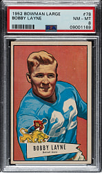 1952 Bowman Large Football #78 Bobby Layne PSA NM-MT 8