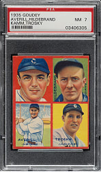 1935 R321 Goudey "4-in-1" Earl Averill/Kamm/Hildebrand/Trosky PSA NM 7