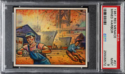 1951 Bowman "Red Menace" #21 Mined Harbor PSA MINT 9