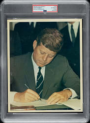 Circa 1960s John F. Kennedy Original Cecil W. Stoughton Photograph PSA/DNA Type I