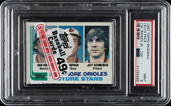 1982 Topps Unopened Cello Pack PSA MINT 9 - Cal Ripken Jr. Rookie on Top