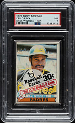 1979 Topps Unopened Cello Pack PSA NM 7 - Dave Winfield on Top