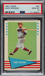 1961 Fleer All-Time Greats #87 Hack Wilson PSA GEM MINT 10