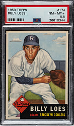1953 Topps #174 Billy Loes PSA NM-MT+ 8.5