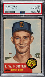 1953 Topps #211 J.W. Porter PSA NM-MT+ 8.5