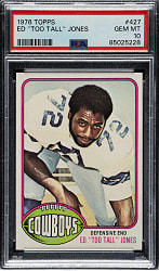 1976 Topps Football #427 Ed "Too Tall" Jones Rookie PSA GEM MINT 10