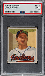 1950 Bowman #148 Early Wynn PSA MINT 9