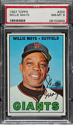 1967 Topps #200 Willie Mays PSA NM-MT 8