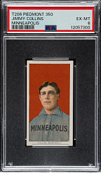 1909-1911 T206 White Border Jimmy Collins PSA EX-MT 6