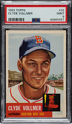 1953 Topps #32 Clyde Vollmer PSA MINT 9