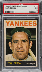 1964 Topps Venezuelan #21 Yogi Berra PSA EX 5