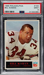 1965 Philadelphia Football #164 Bill Koman PSA MINT 9