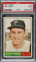 1961 Topps #1 Dick Groat PSA MINT 9