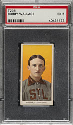 1909-1911 T206 White Border Bobby Wallace Portrait PSA EX 5