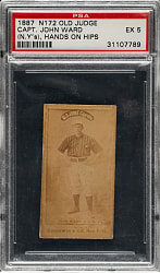 1887 N172 Old Judge John Ward PSA EX 5