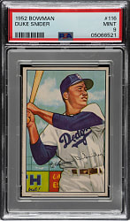 1952 Bowman #116 Duke Snider PSA MINT 9