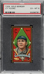 1911 T205 Gold Border Cy Young PSA EX-MT 6 - Sovereign Back