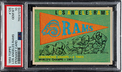 1959 Topps Football #126 Rams Pennant PSA GEM MINT 10