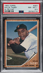 1962 Topps #462 Willie Tasby PSA NM-MT+ 8.5