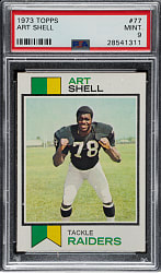 1973 Topps Football #77 Art Shell Rookie PSA MINT 9