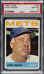 1964 Topps #155 Duke Snider PSA GEM MINT 10