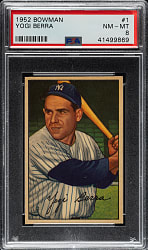 1952 Bowman #1 Yogi Berra PSA NM-MT 8