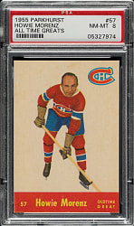 1955-1956 Parkhurst Hockey #57 Howie Morenz PSA NM-MT 8