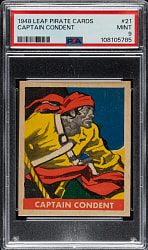 1948 Leaf "Pirates" #21 Captain Condent PSA MINT 9