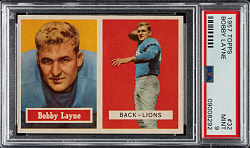 1957 Topps Football #32 Bobby Layne PSA MINT 9