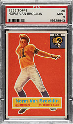 1956 Topps Football #6 Norm Van Brocklin PSA MINT 9