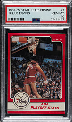 1984-1985 Star Basketball #7 Julius Erving PSA GEM MINT 10