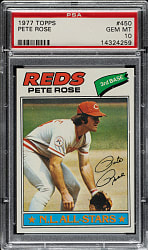 1977 Topps #450 Pete Rose PSA GEM MINT 10