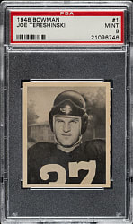 1948 Bowman Football #1 Joseph Tereshinski PSA MINT 9