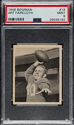 1948 Bowman Football #19 Art Faircloth PSA MINT 9