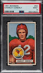 1951 Bowman Football #56 Charlie Conerly PSA MINT 9