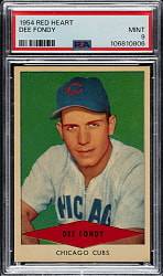 1954 Red Heart Dee Fondy PSA MINT 9