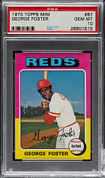 1975 Topps Mini #87 George Foster PSA GEM MINT 10