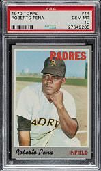 1970 Topps #44 Roberto Pena PSA GEM MINT 10