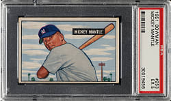 1951 Bowman #253 Mickey Mantle Rookie PSA EX 5