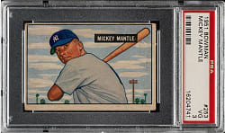 1951 Bowman #253 Mickey Mantle Rookie PSA VG 3